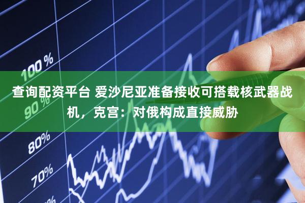 查询配资平台 爱沙尼亚准备接收可搭载核武器战机，克宫：对俄构成直接威胁