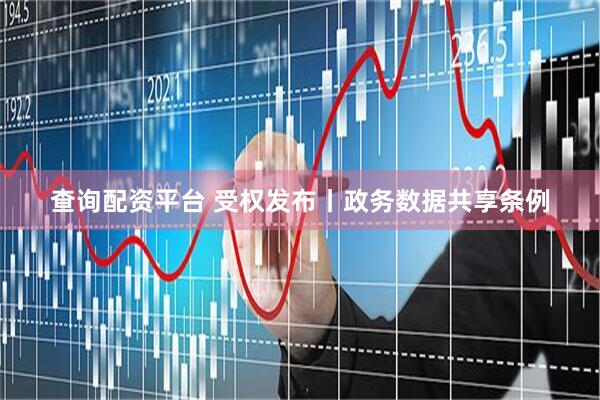 查询配资平台 受权发布丨政务数据共享条例