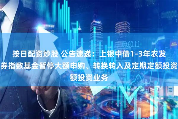 按日配资炒股 公告速递：上银中债1-3年农发行债券指数基金暂停大额申购、转换转入及定期定额投资业务
